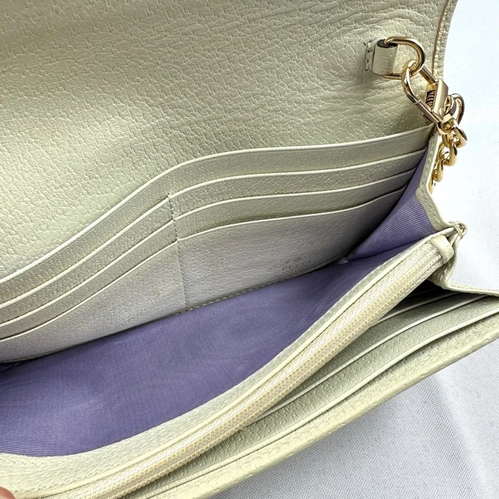 Gucci Flora Canvas Marmont Long Wallet on Chain Limited Edition w/Box & Dust Bag - Picture 5 of 15